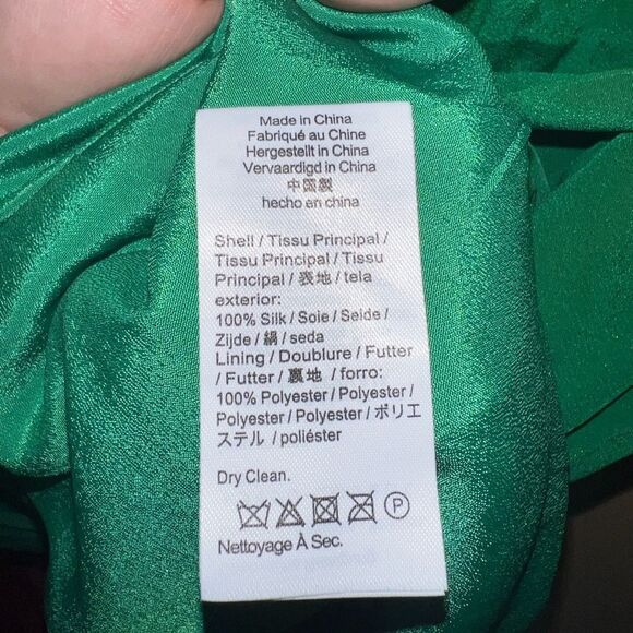 J. Crew Green Midi Dress with White Accents - Picture 4 of 7